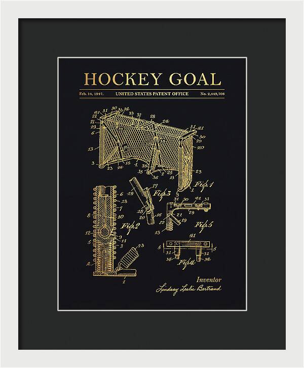 Hockey Goal Gold Patent Us2449708a
