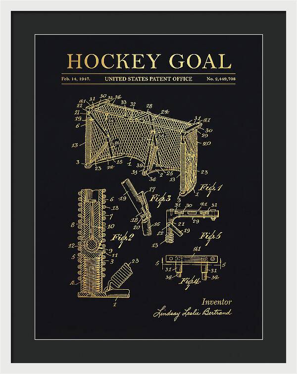 Hockey Goal Gold Patent Us2449708a