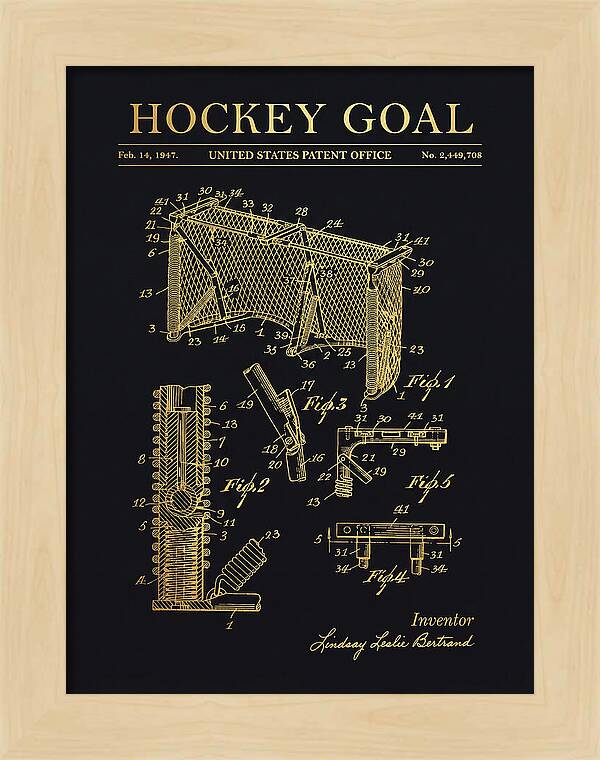 Hockey Goal Gold Patent Us2449708a