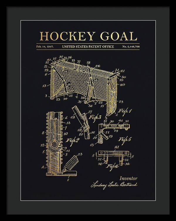 Hockey Goal Gold Patent Us2449708a