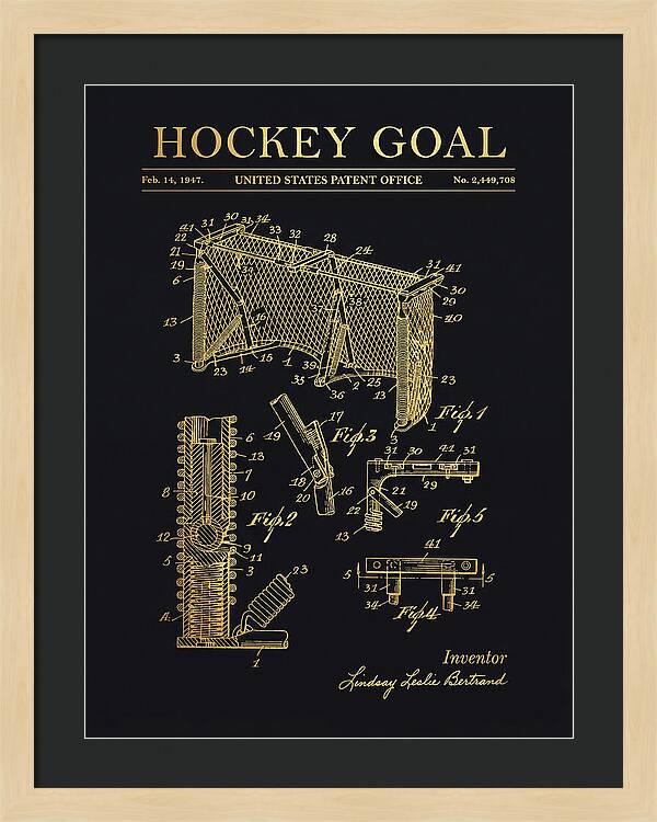 Hockey Goal Gold Patent Us2449708a
