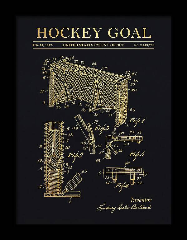 Hockey Goal Gold Patent Us2449708a