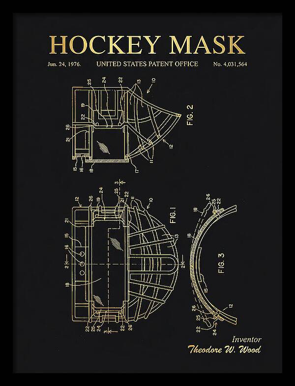 Hockey Mask Gold Patent Us4031564a