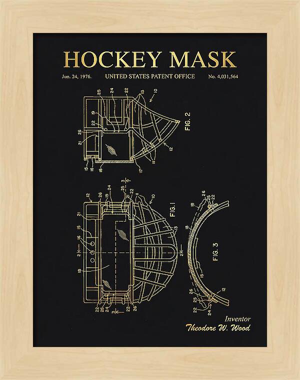 Hockey Mask Gold Patent Us4031564a