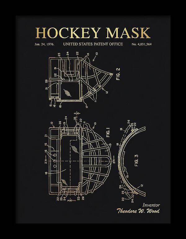 Hockey Mask Gold Patent Us4031564a