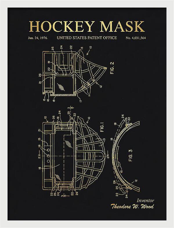 Hockey Mask Gold Patent Us4031564a