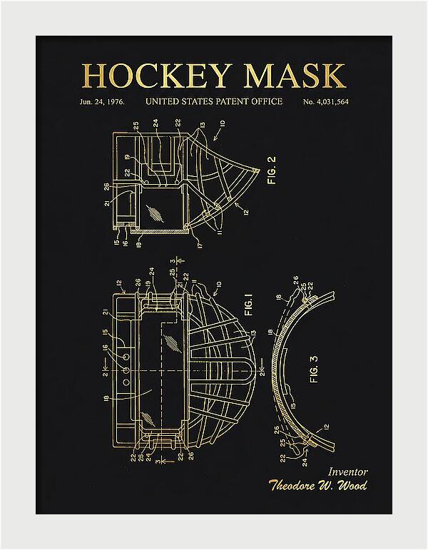 Hockey Mask Gold Patent Us4031564a