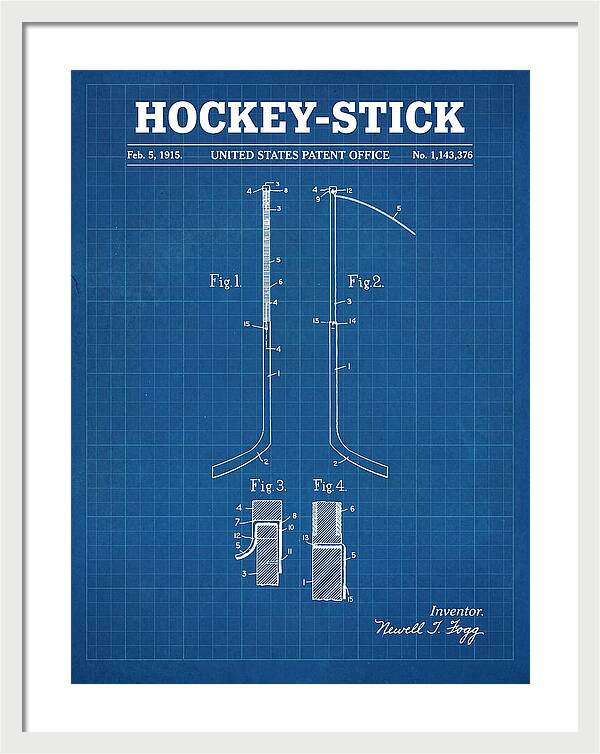 Hockey Stick Blueprint Patent Us1143376a