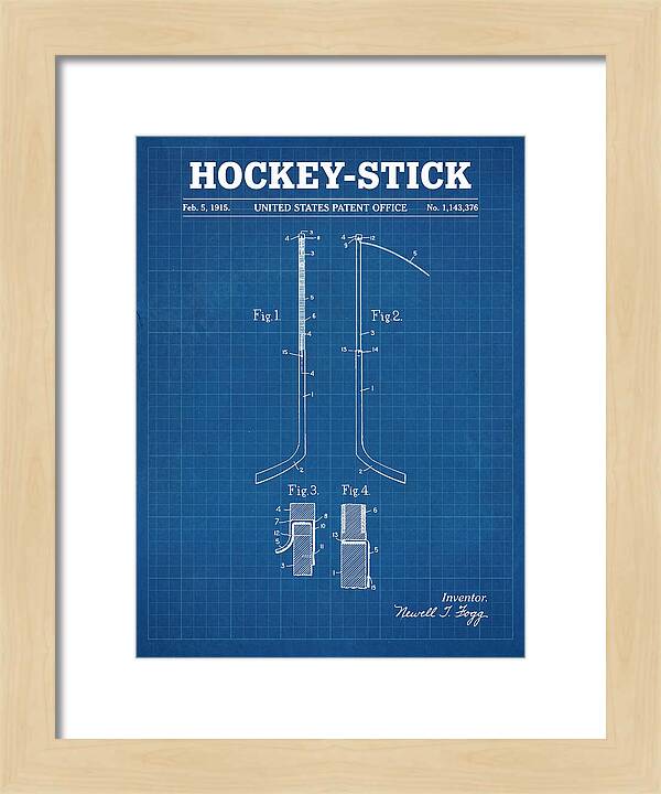 Hockey Stick Blueprint Patent Us1143376a