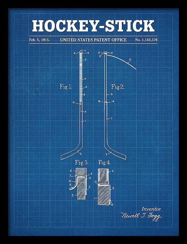 Hockey Stick Blueprint Patent Us1143376a