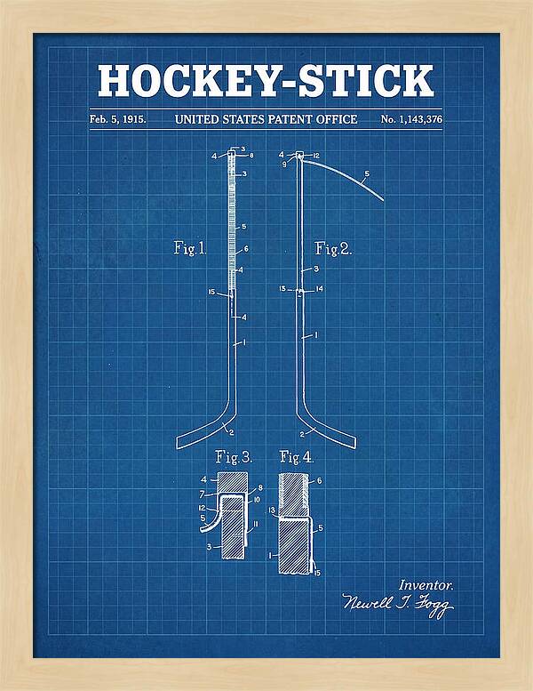 Hockey Stick Blueprint Patent Us1143376a