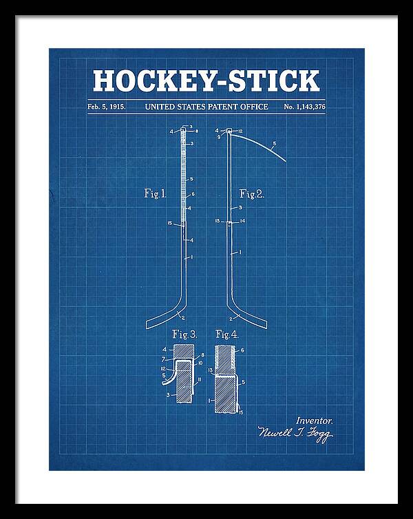 Hockey Stick Blueprint Patent Us1143376a