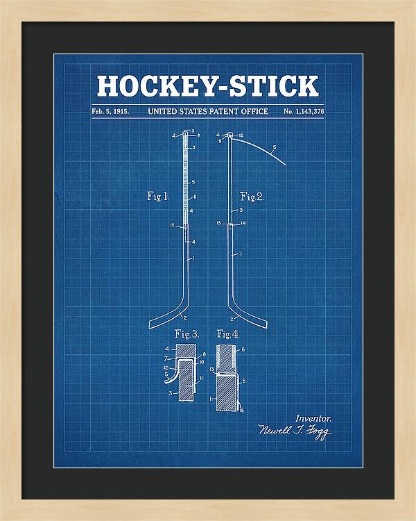 Hockey Stick Blueprint Patent Us1143376a