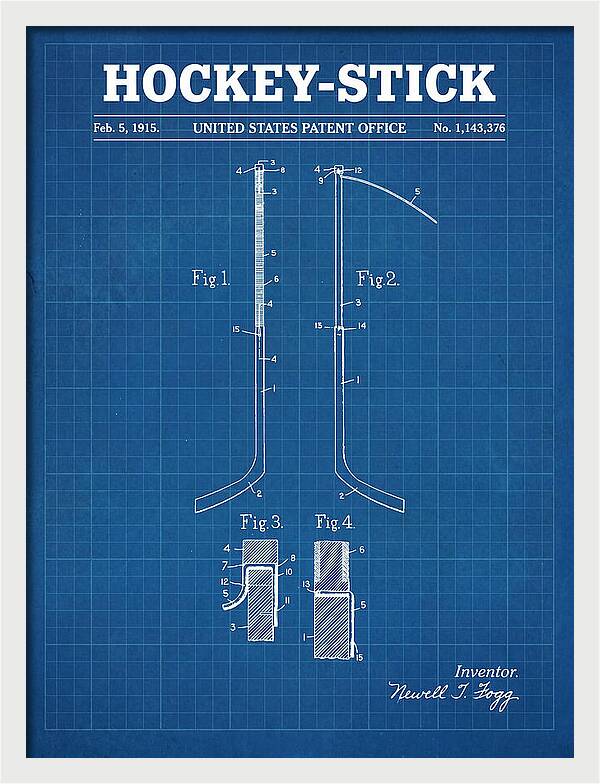 Hockey Stick Blueprint Patent Us1143376a