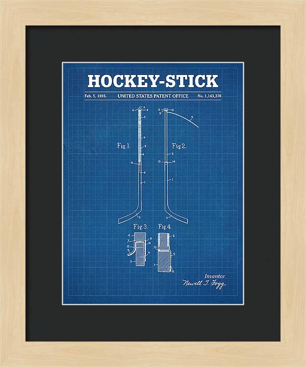 Hockey Stick Blueprint Patent Us1143376a