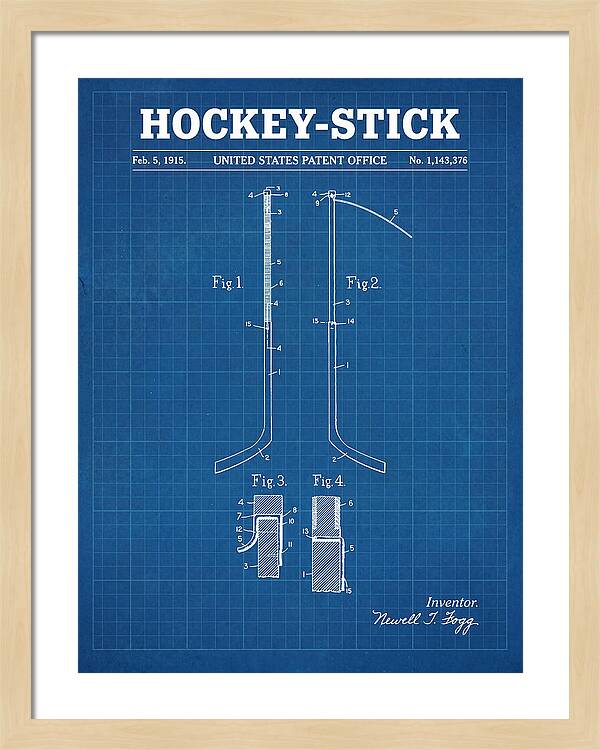 Hockey Stick Blueprint Patent Us1143376a