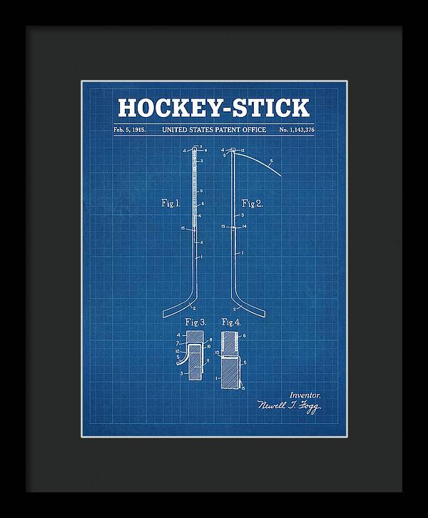 Hockey Stick Blueprint Patent Us1143376a