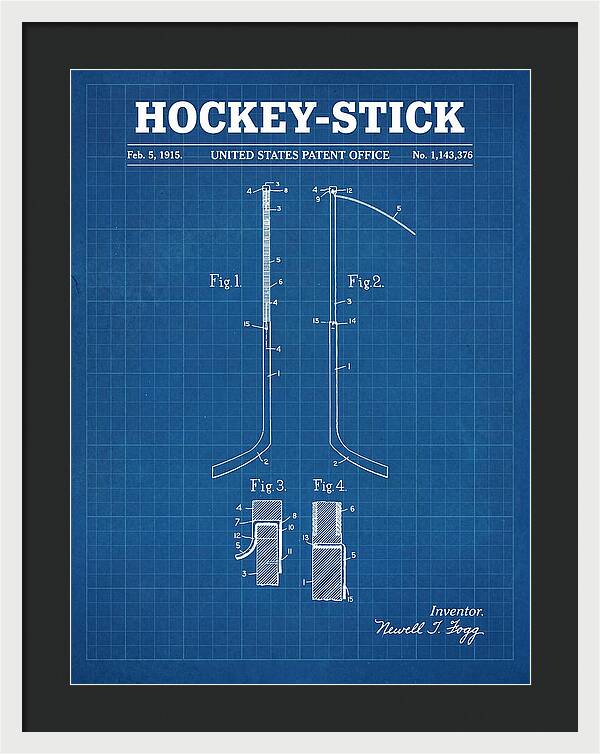 Hockey Stick Blueprint Patent Us1143376a