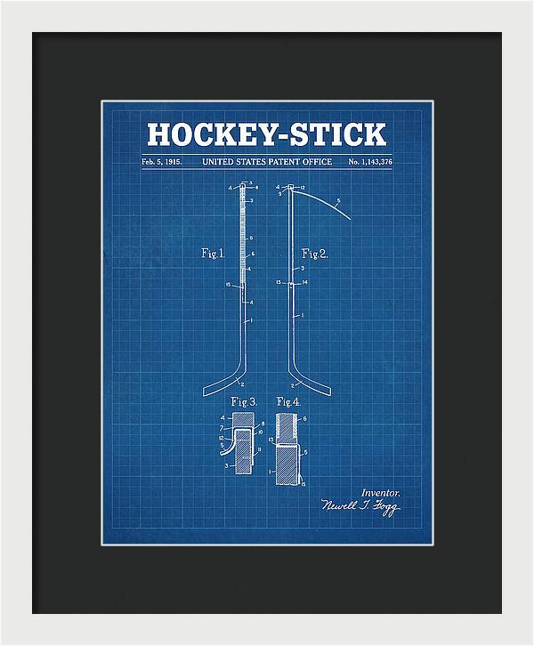 Hockey Stick Blueprint Patent Us1143376a