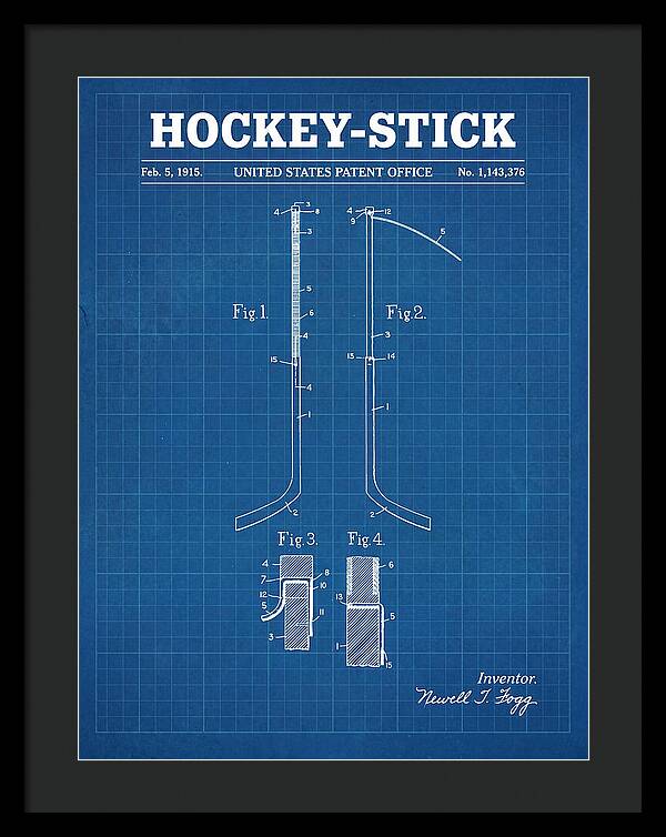 Hockey Stick Blueprint Patent Us1143376a