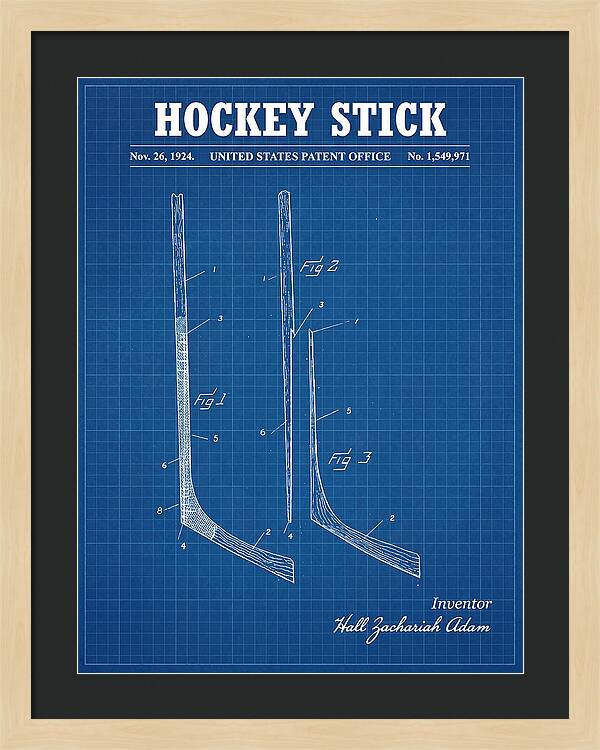 Hockey Stick Blueprint Patent Us1549971a