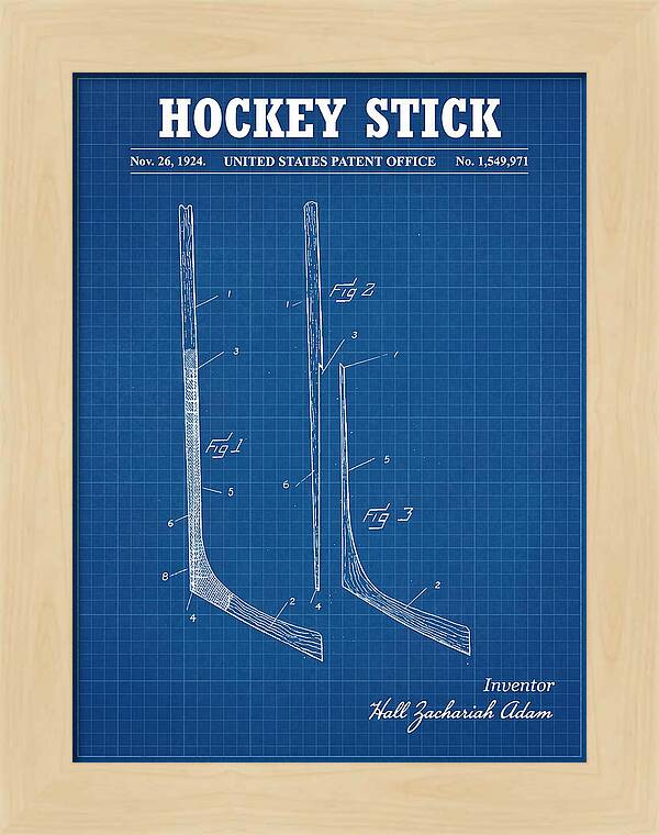 Hockey Stick Blueprint Patent Us1549971a