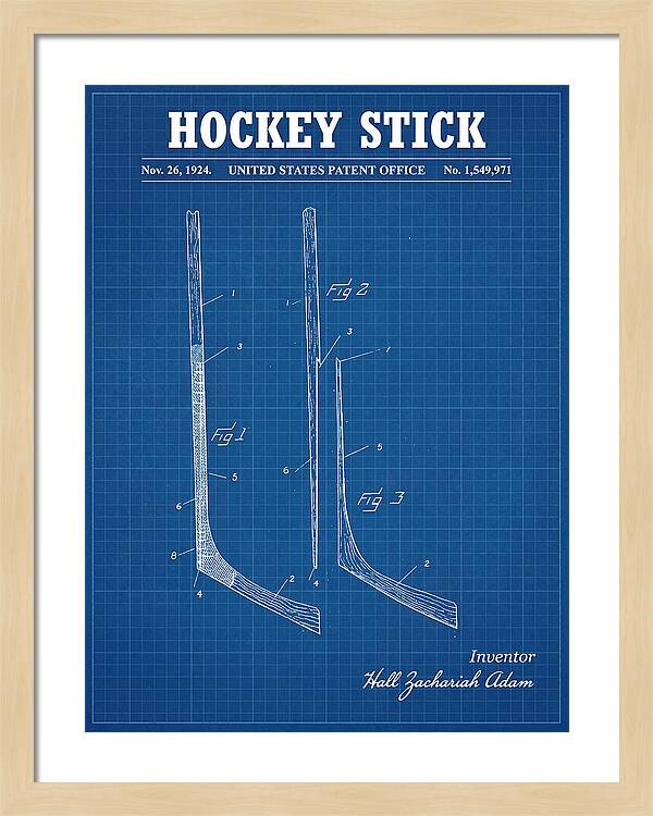 Hockey Stick Blueprint Patent Us1549971a