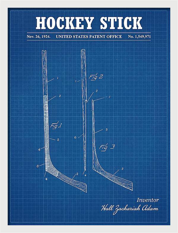 Hockey Stick Blueprint Patent Us1549971a