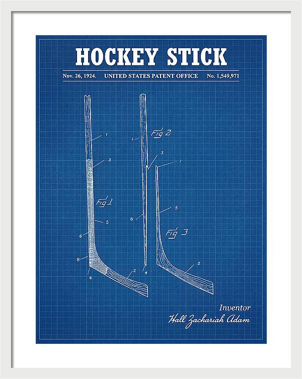 Hockey Stick Blueprint Patent Us1549971a