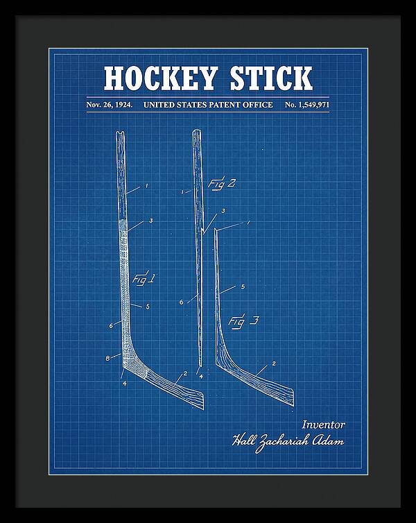 Hockey Stick Blueprint Patent Us1549971a