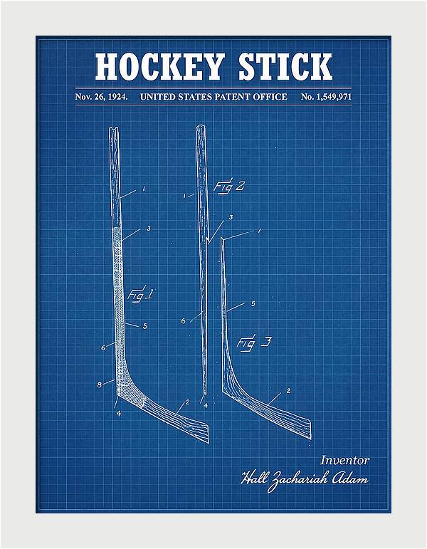 Hockey Stick Blueprint Patent Us1549971a