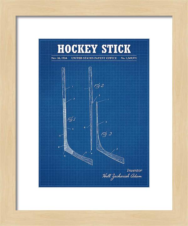 Hockey Stick Blueprint Patent Us1549971a