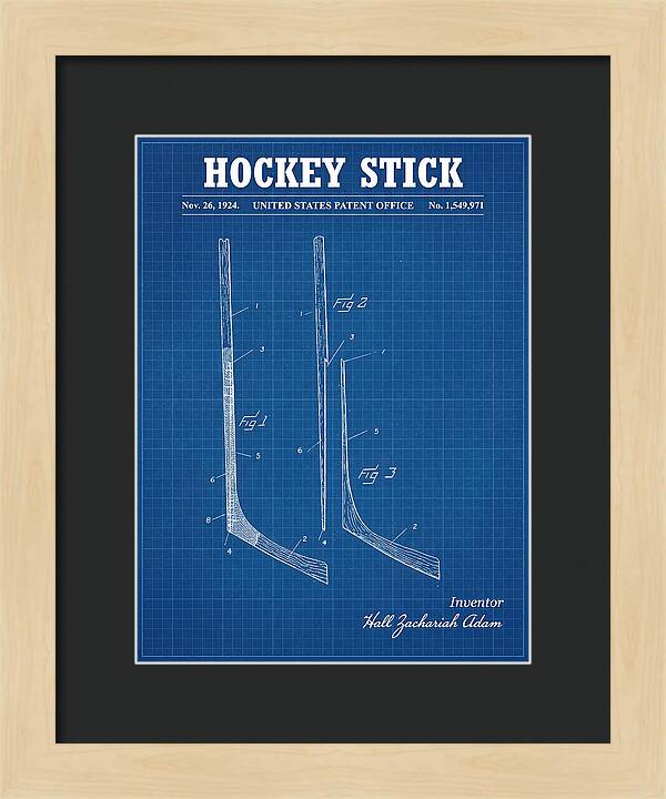Hockey Stick Blueprint Patent Us1549971a