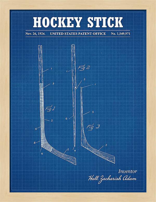 Hockey Stick Blueprint Patent Us1549971a