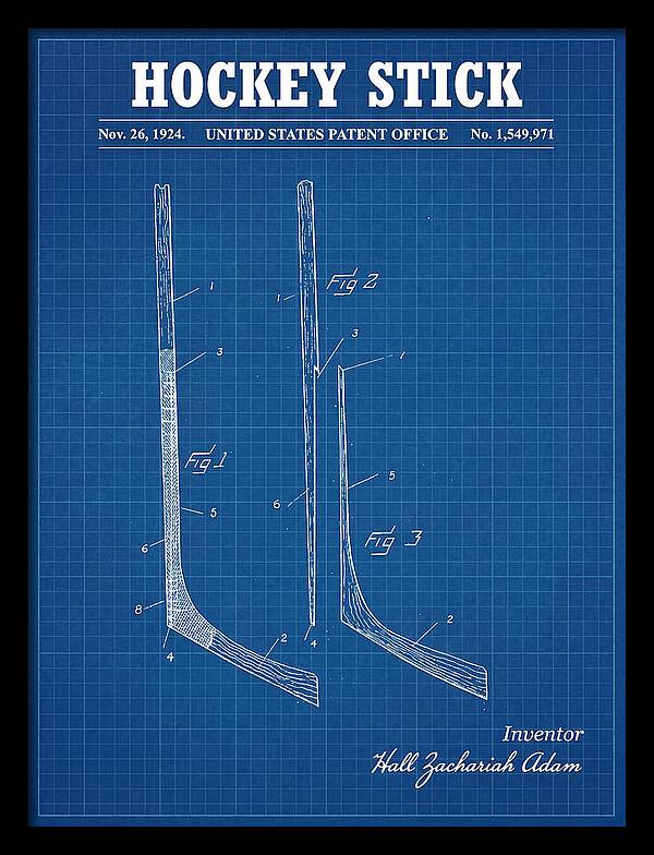 Hockey Stick Blueprint Patent Us1549971a