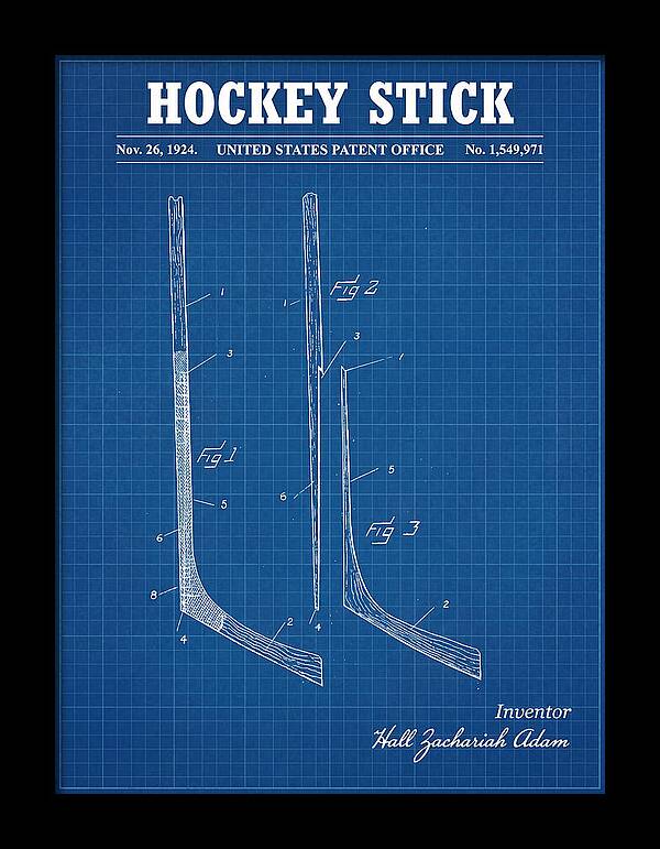 Hockey Stick Blueprint Patent Us1549971a