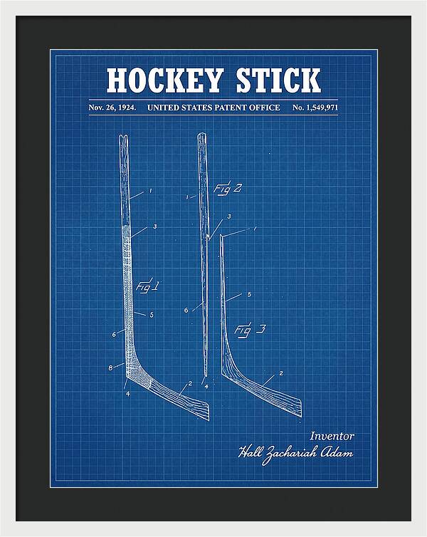 Hockey Stick Blueprint Patent Us1549971a