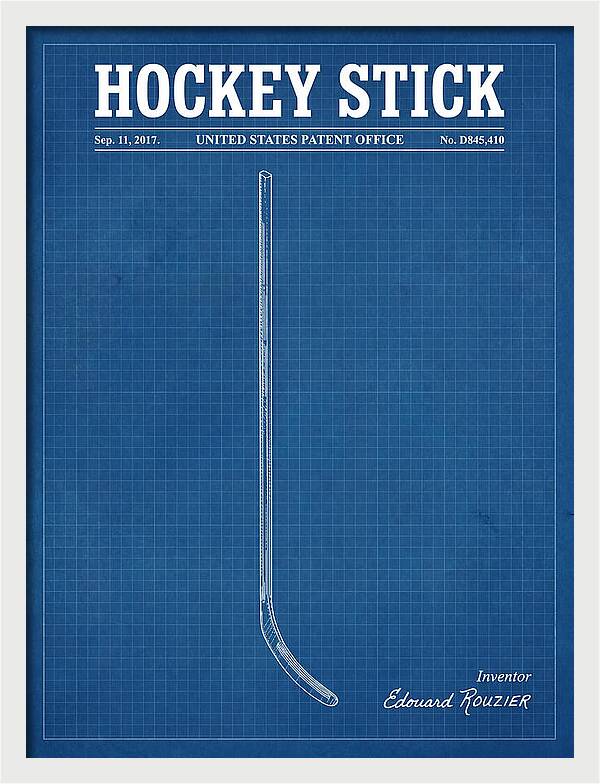 Hockey Stick Blueprint Patent Usd845410s1
