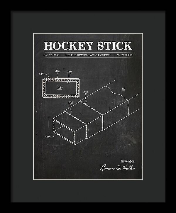 Hockey Stick Chalkboard Patent Us7232386b2