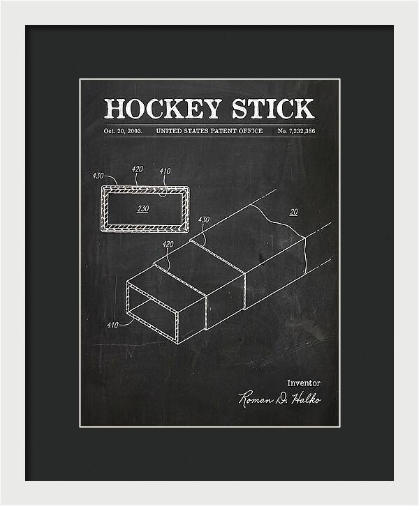 Hockey Stick Chalkboard Patent Us7232386b2