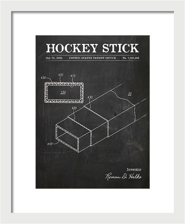 Hockey Stick Chalkboard Patent Us7232386b2