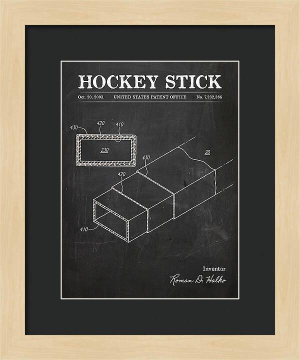 Hockey Stick Chalkboard Patent Us7232386b2