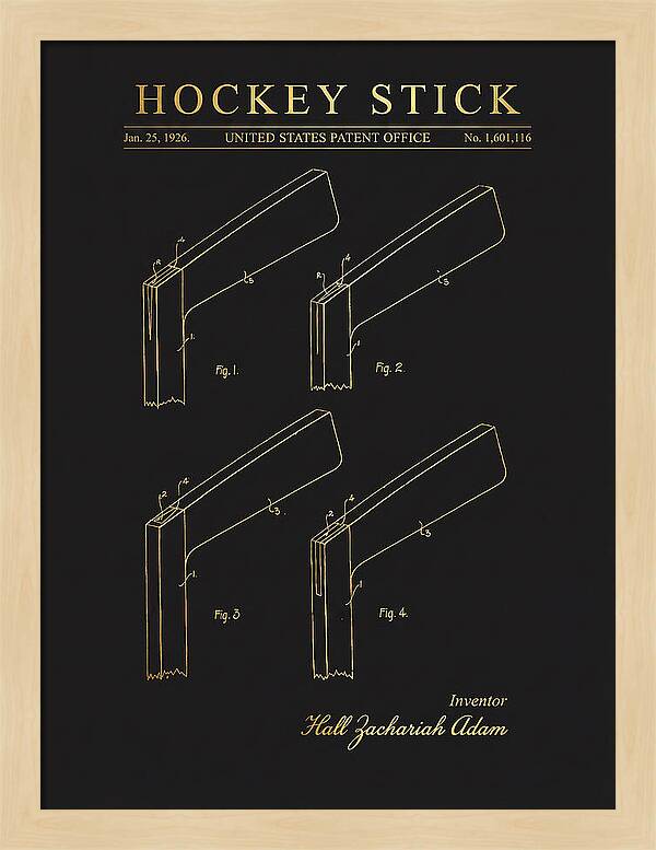 Hockey Stick Gold Patent Us1601116a