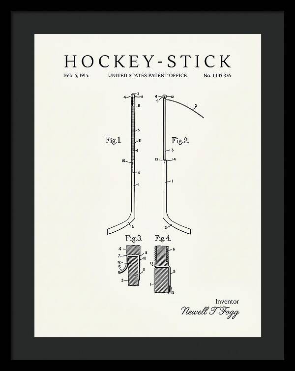 Hockey Stick Minimalist Patent Us1143376a