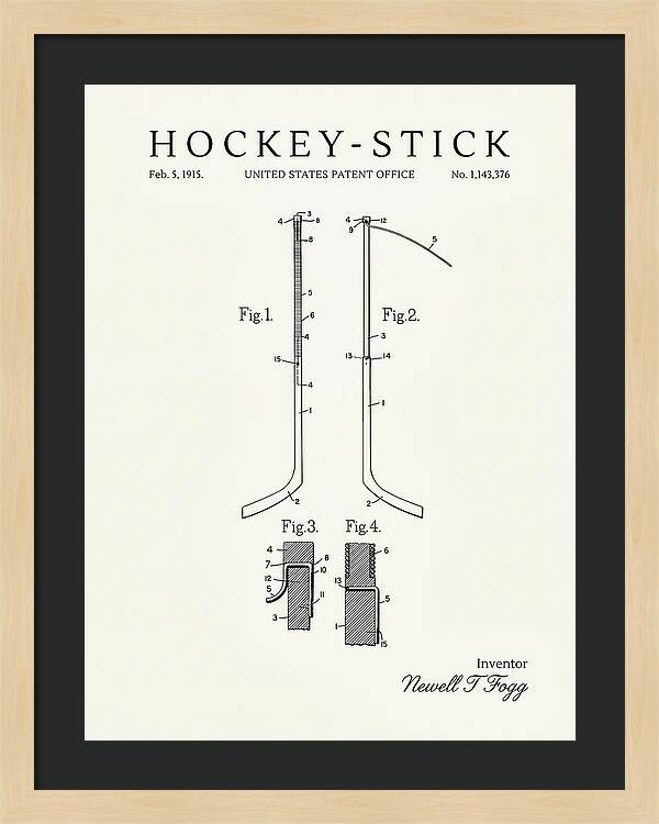 Hockey Stick Minimalist Patent Us1143376a
