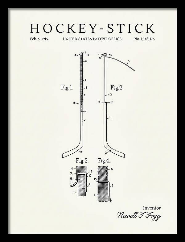 Hockey Stick Minimalist Patent Us1143376a