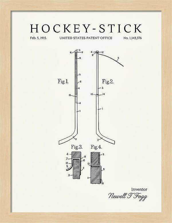 Hockey Stick Minimalist Patent Us1143376a