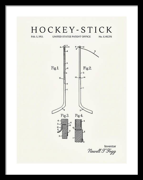 Hockey Stick Minimalist Patent Us1143376a