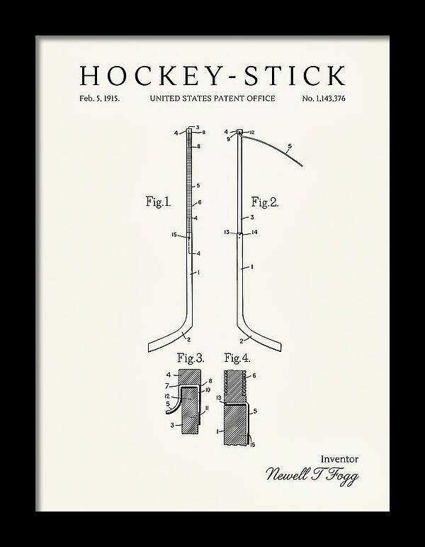 Hockey Stick Minimalist Patent Us1143376a