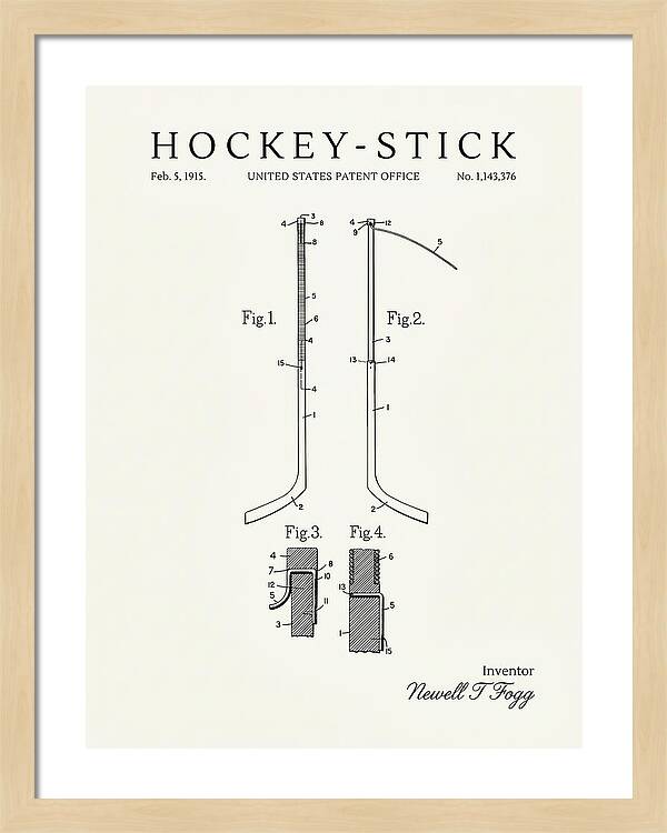 Hockey Stick Minimalist Patent Us1143376a